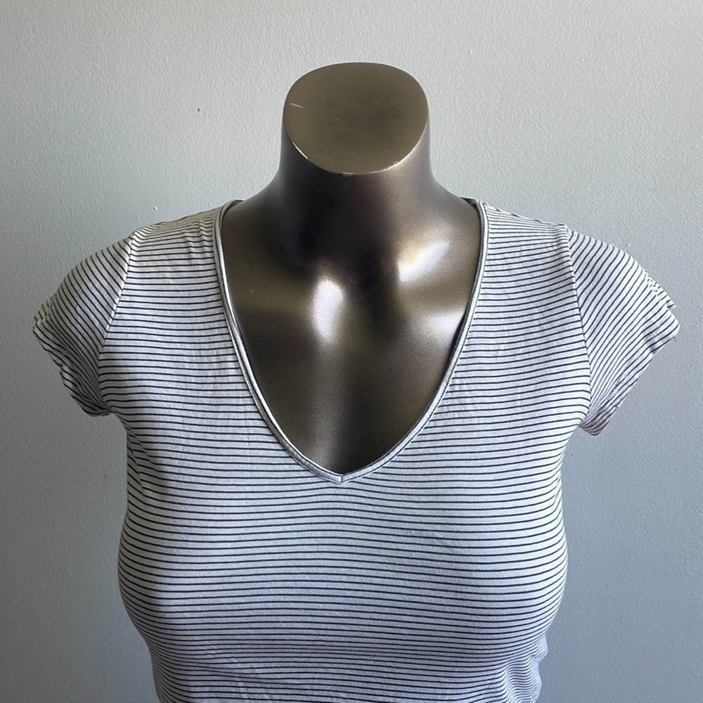 Striped Garage Crop Top Size Medium .